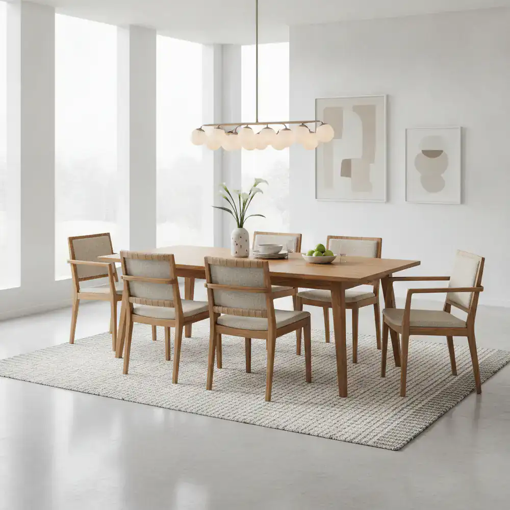 Gulshan Teakwood Dining Table with chairs